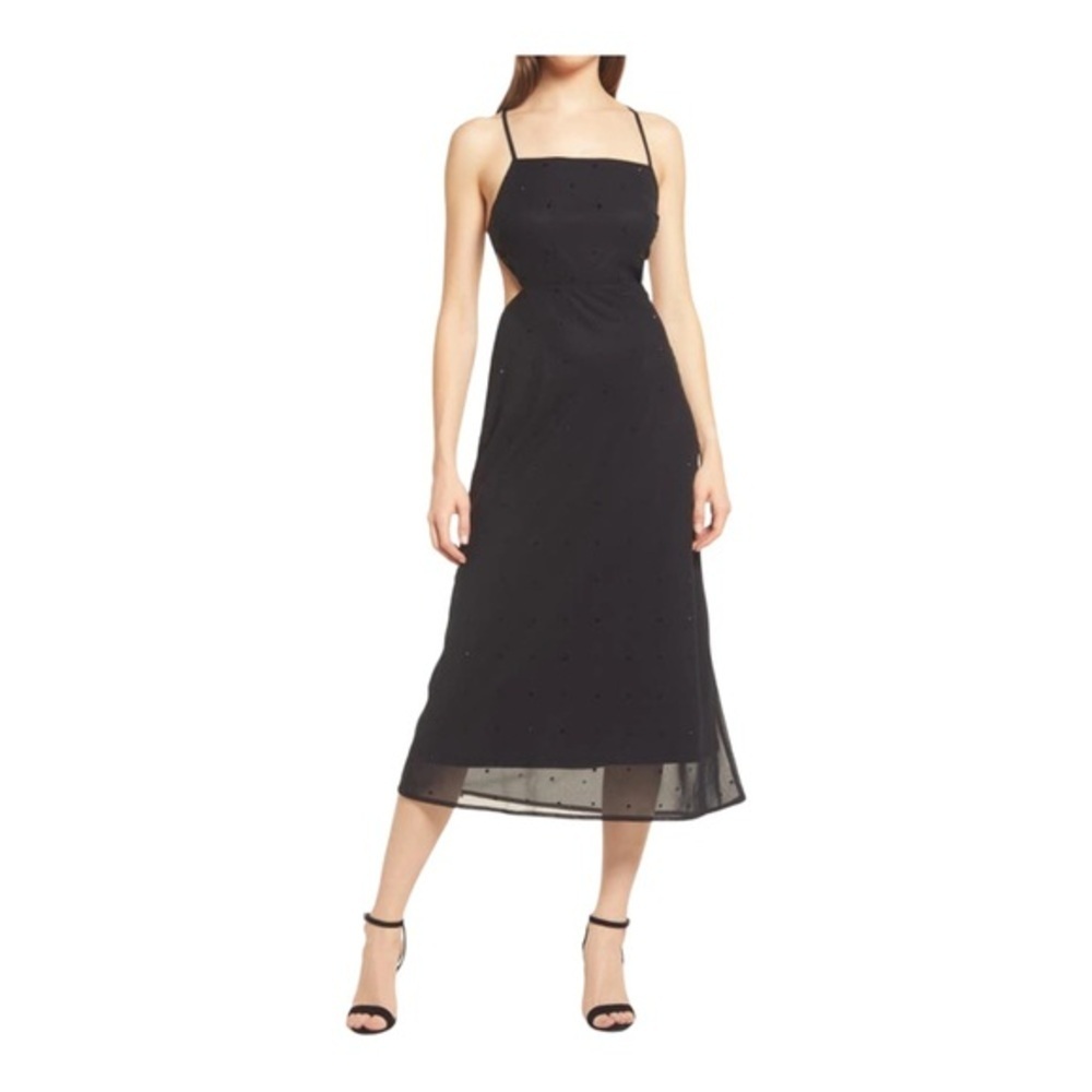 Rahi‎ GLIMMER OPEN BACK SLIP DRESS IN BLACK